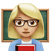 👩🏼‍🏫 woman teacher: medium-light skin tone display on Apple